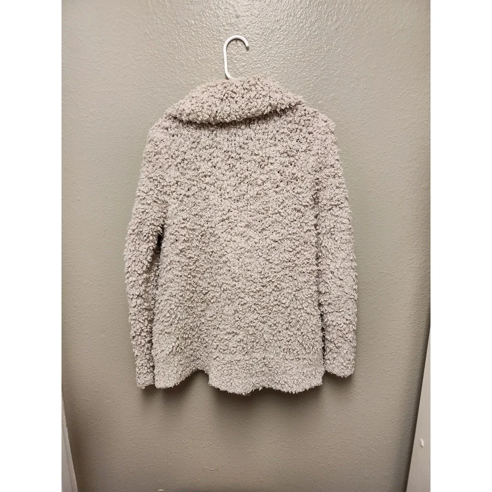 Abercrombie & Fitch Teddy Coat/Sweater Sz Small, Beige - Picture 2 of 4